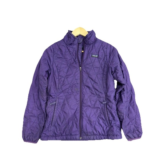Patagonia Other - Patagonia Kids Purple Diamond Quilted Full Zip Puffer Jacket Size L 12